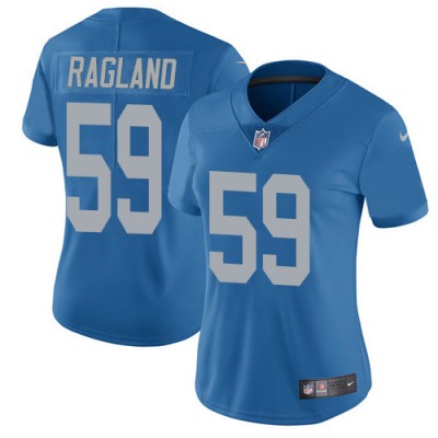 Nike Detroit Lions #59 Reggie Ragland Blue Throwback Women's Stitched NFL Vapor Untouchable Limited Jersey